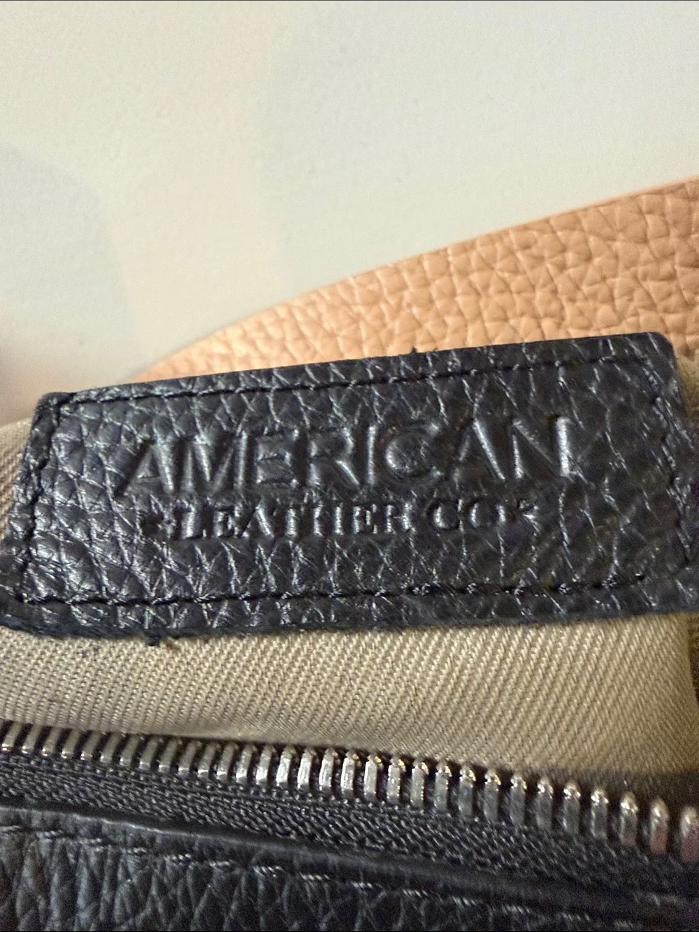 Black Pebbled Crossbody with Tan Strap